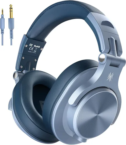 Miniatura 11 de OneOdio A71 - Auriculares de diadema con cable para estudio de grabación de alta resolución, con SharePort, auriculares plegables para Rojo