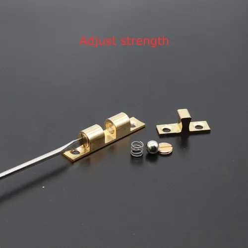 Miniatura 4 de Ball Catch Omitfu - Juego de 6 rodillos de tensión de doble bola de latón macizo, ajuste de hardware para gabinete, armario, muebles, puerta