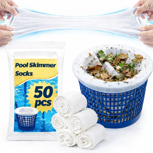 Miniatura 11 de Calcetines de skimmer de piscina Sukh - 40 piezas de calcetines de piscina para skimmer, filtro de limpieza que limpia los desechos y las hojas