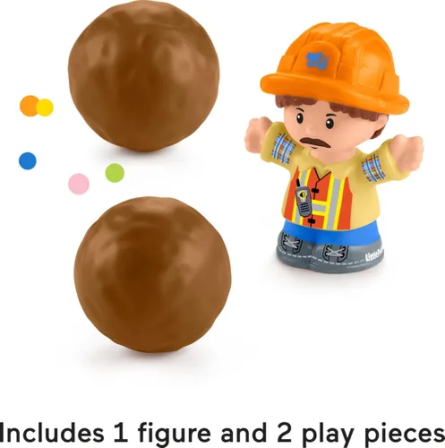 Miniatura 5 de Fisher-Price Little People - Juguete de construcción para niños pequeños, camión volquete Trabajar Juntos con música y accesorios para juego