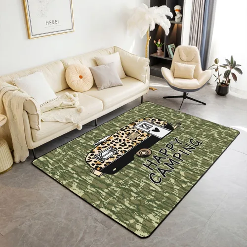 Miniatura 36 de Erosebridal American Flag Area Rugs 3x5 for Bedside Kitchen Army Green Camo Washable Rug Bear Claw Hunting Theme Decorative Accent Rug Camoflage