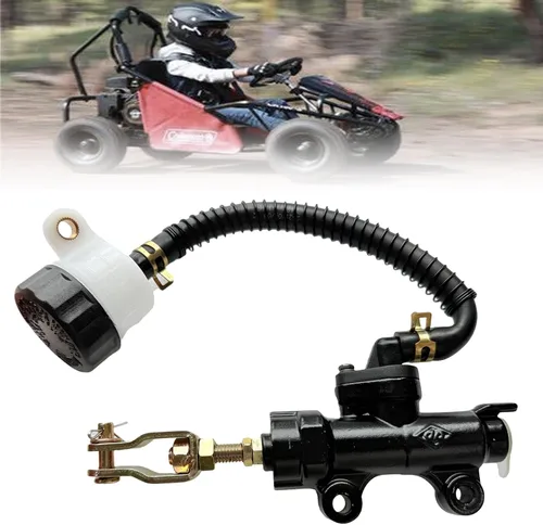 QYMOTO CK100-S Cilindro maestro de freno compatible con Coleman Powersports 98cc 3.0 HP SK100 CK100 Go Kart (Collocación Banjo Bolt)