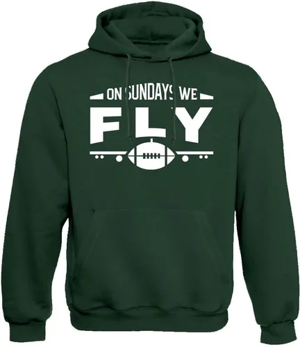 Miniatura 3 de On Sundays We Fly New York City - Sudadera con capucha para los fanáticos del fútbol New York - Sudadera con capucha negra