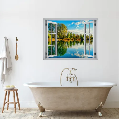 Miniatura 16 de wall26 Adhesivo de pared extraíble/mural de pared Spring on the Plains Creative Window View Decoración de pared - 36 x 48 pulgadas Primavera