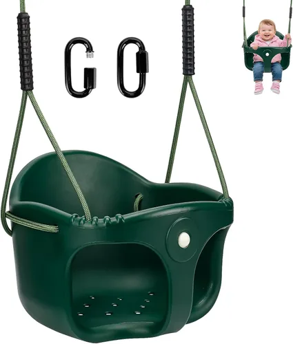 Miniatura 7 de Juego de columpios de plástico de repuesto resistente, con cuerda ajustable antideslizante para colgar en el árbol, accesorios para interiores y Azul