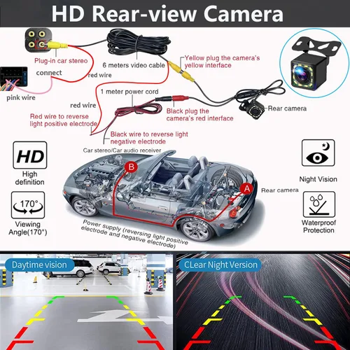 Miniatura 5 de Estéreo de auto de doble DIN compatible con Apple CarPlay y Android Auto - Receptores de audio de coche HD de 7 pulgadas con Bluetooth, Mirror Link