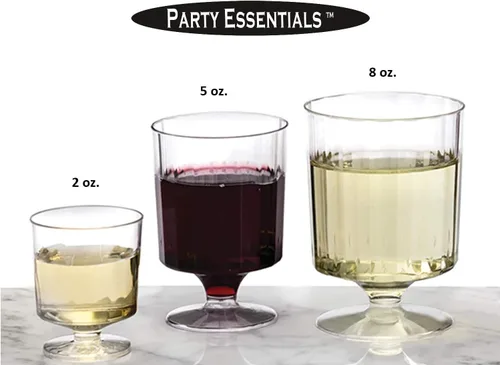Miniatura 7 de Party Essentials Mini vasos desechables de plástico de 2 onzas, para degustaciones de vino, porciones pequeñas, muestras de alimentos, condimentos
