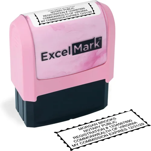 Miniatura 19 de ExcelMark Sello Notarial para los 50 Estados - Sello Oficial del Estado - Texas Negro