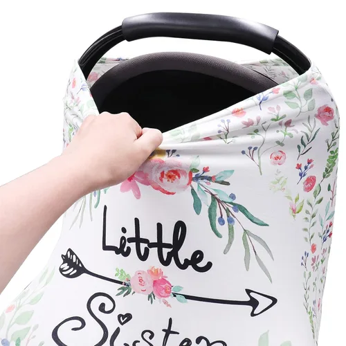 Miniatura 6 de Fundas de asiento de automóvil para bebé, para niñas, toldo para asiento de automóvil para hermanas, fundas de lactancia multiusos, cubierta