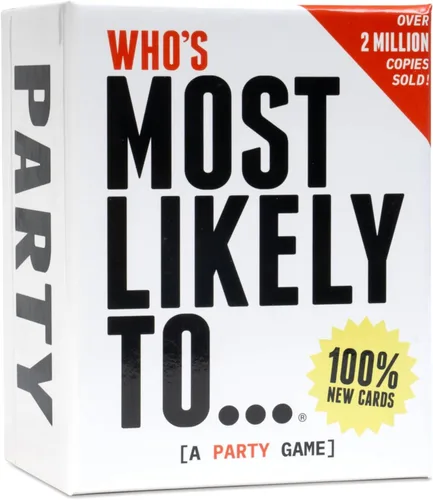 DSS Games Who’s Most Likely to… [Core Game with 100% NEW Cards | A Party Card Game for Adults, Teens, Girls Night, Groups, Bachelorettes, Game Night