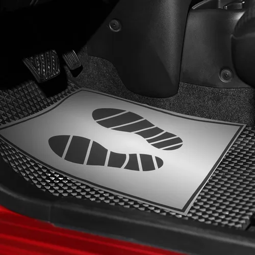 Miniatura 5 de Veemoon - 50 alfombrillas desechables para autos, almohadillas de papel portátiles de 19.68 x 14.96 pulgadas, alfombrillas plegables de papel