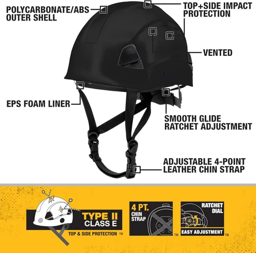 Miniatura 2 de DEWALT Type II Class C 4-Point Ratcheting Vented Safety Helmet
