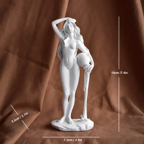 Miniatura 3 de Escultura de la diosa del nacimiento de Venus de 7.4 x 2.8 pulgadas, arte clásico de resina blanca, decoración del hogar y la oficina, para boda