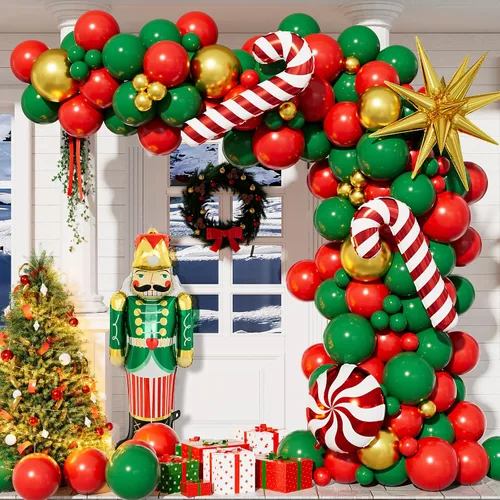 Miniatura 10 de Kit de arco de guirnalda de globos de Halloween, 116 piezas de arco de globos naranja y negro blanco, globos de papel de aluminio con estrella