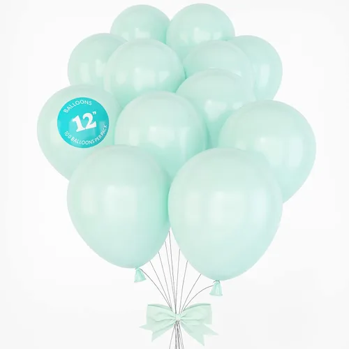 Miniatura 13 de HOUSE OF PARTY Globo de fiesta verde pastel – 100 unidades Globos de látex de 5 pulgadas con diferentes tamaños para decoraciones de graduación