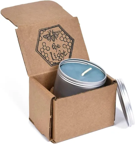 Miniatura 33 de BeeTheLight Vela de Cera de Abeja en Tarro - 100% Cera de Abeja Pura de EE.UU. en Recipiente de Vidrio - Vainilla y Miel