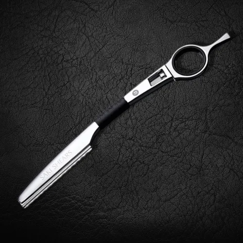 Miniatura 3 de Saki Shears Juego de tijeras profesionales de 6 pulgadas, incluye tijeras, tijeras para adelgazar y maquinilla de afeitar para el cabello, hechas