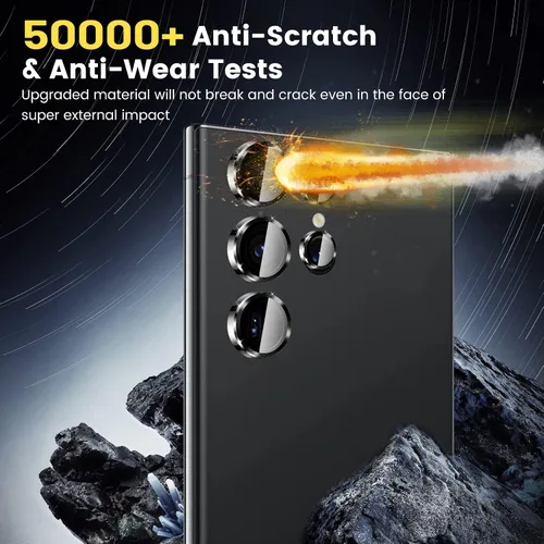 Miniatura 3 de Protectores de lente de cámara para Samsung Galaxy S23 Ultra, protectores individuales de lente de vidrio templado, ultrafinos resistentes a