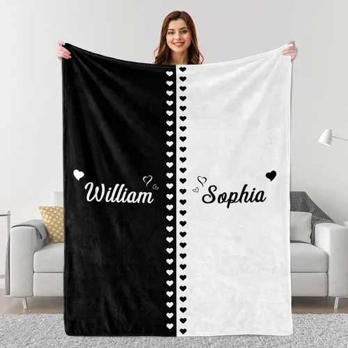 Miniatura 21 de Mantas personalizadas con fotos, regalos personalizados para parejas para esposa, marido, novia, novio, manta con imagen personalizada "I Love You