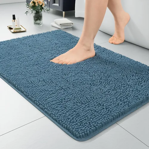 Miniatura 92 de LOCHAS Alfombra de Baño de Lujo Lanuda Tapete de Baño 24 x 17 Pulgadas, Alfombras de Baño Lavables Antideslizantes para Baño y Ducha, Alfombras