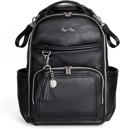 Miniatura 14 de Itzy Ritzy Mochila para pañales – Mochila para pañales Boss Plus de gran capacidad con 19 bolsillos, cambiador, clips para cochecito y correas Aspen
