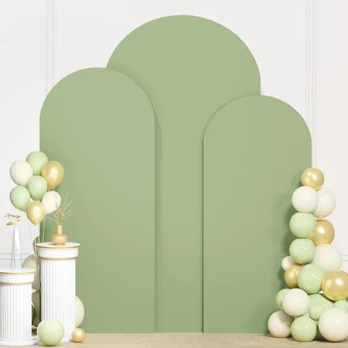Miniatura 8 de Cubierta de Arco de Boda Verde Cazador 3.3x6.6 pies Spandex Elástico Chiara Cubierta de Telón de Fondo para Soporte de Arco de Parte Superior