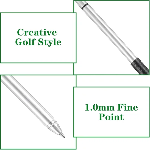 Miniatura 3 de Abeillo 12 bolígrafos de golf, bolígrafos de golf, divertidos bolígrafos de golf para club, tinta de gel negra para estudiantes, oficina, regalos