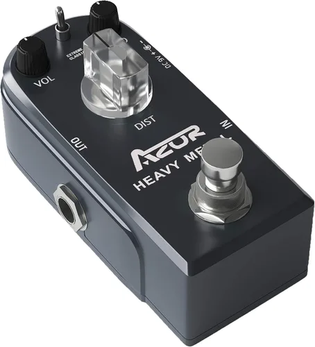 Miniatura 11 de AZOR AP-302 - Pedal de efecto de guitarra de distorsión, 3 modos, natural, apretado, clásico para guitarra eléctrica, True Bypass 3 perillas