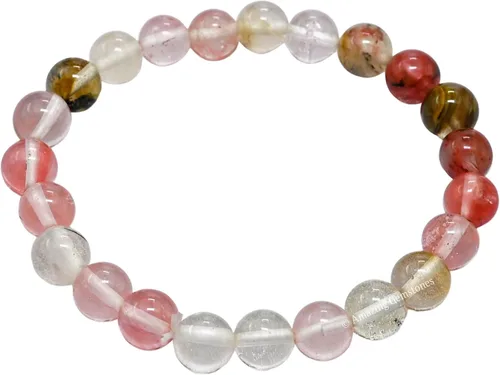 Miniatura 300 de Amazing Gemstone Pulsera de cristal para mujeres y hombres, pulsera de cristal curativo de protección, pulsera elástica con cuentas de piedras