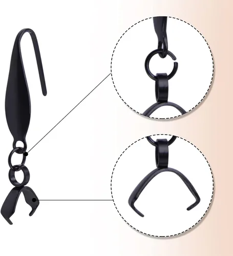 Miniatura 4 de 30 ganchos de acero inoxidable con cierre para aretes, hipoalergénicos, con hebilla de alambre de oreja, ganchos de pez para mujeres, diseño