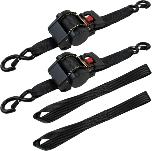 UMIRO Correas de Trinquete Retráctiles 3500lbs de Resistencia a la Rotura, Correas de Trinquete de Amarre de Retracción Automática Resistentes de