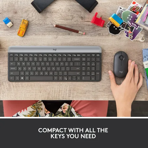 Miniatura 2 de Logitech MK470 - Combo de teclado y mouse inalámbricos delgados - Diseño compacto moderno, ultra silencioso, receptor USB de 2.4 GHz, conectividad
