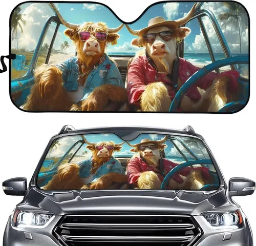 Miniatura 10 de SEANATIVE Parasol divertido para parabrisas de automóvil, protección contra rayos UV, protector de ventana delantera, diseño de ojos enojados