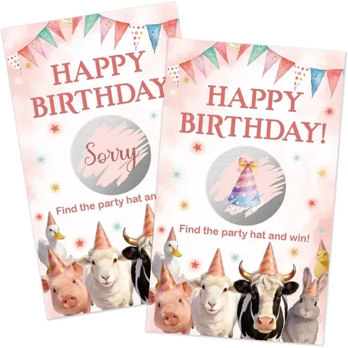 Miniatura 13 de Haizct 50 tarjetas rascadoras de feliz cumpleaños 40, juego retro para raspar de radio para amantes de la música, suministros de fiesta de regreso a