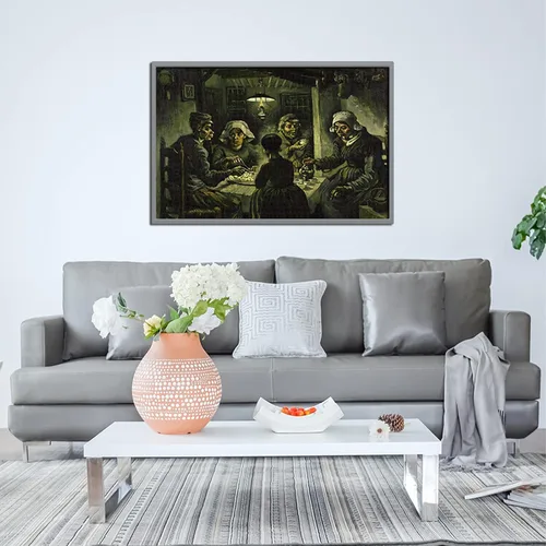Miniatura 4 de Rompecabezas de madera para adultos de 1000 piezas en adelante, rompecabezas de Van Gogh pinturas famosas – Los comedores de papas, juguetes de Los
