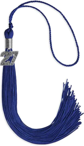 Miniatura 62 de Endea Graduation Borla de un solo color con dije de plata brillante (oro antiguo, 2022)