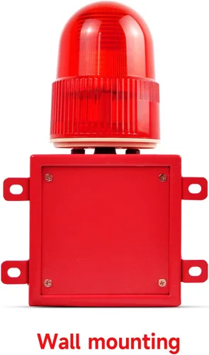 Miniatura 8 de Alarma industrial de sonido y luz - LED estroboscópica luz de advertencia cuerno fuerte sirena de seguridad al aire libre 25W 120dB DC12V