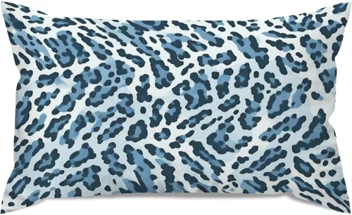 Miniatura 36 de Fundas de almohada con estampado de leopardo y guepardo negro y marrón, 12 x 18 pulgadas, fundas de cojín de granja para sofá, sala de estar