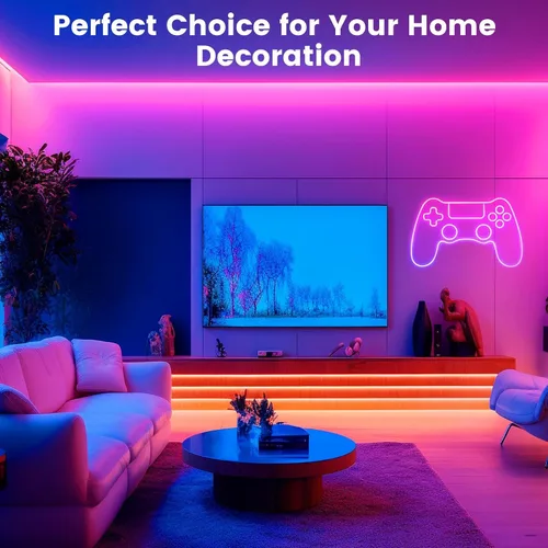 Miniatura 4 de Cuerda de luces LED de neón de 32.8 pies con aplicación/control remoto, diseño flexible de bricolaje, luces de neón de sincronización de música