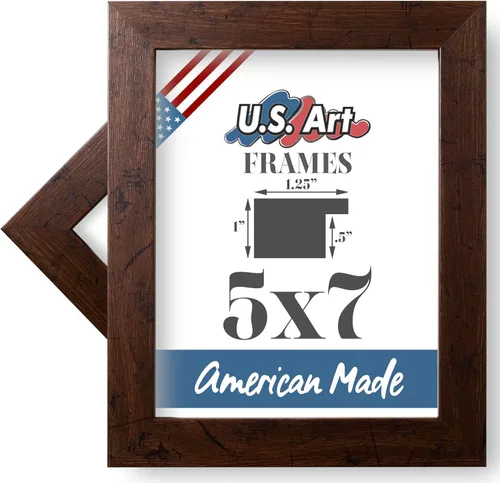 Miniatura 67 de Marco de fotos de 4 x 6 pulgadas, acabado envuelto suave, plano de 1.25 pulgadas de ancho, negro tradicional, MDF compuesto de madera 100% americana