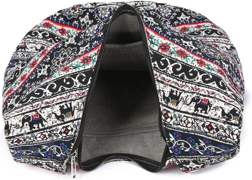 Miniatura 166 de Bolsa de hombro para mujer, de lona en estilo hippie/bohemio para llevar cruzada al hombro, disponible en diferentes colores y estampados
