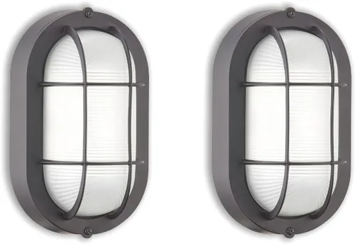 Miniatura 10 de WISBEAM Luz de mamparo LED, luz de pared LED para exteriores, regulable, 6 W, reemplazo de 60 W, 450 lúmenes, 3000 K, luz blanca diurna 80CRI