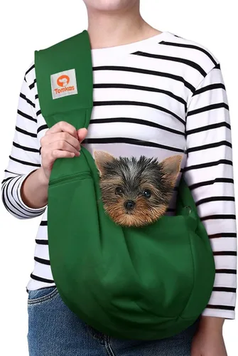 Miniatura 31 de TOMKAS - Transportador de perros estilo canguro para perros pequeños (negro, para mascotas de 2 a 7 libras)