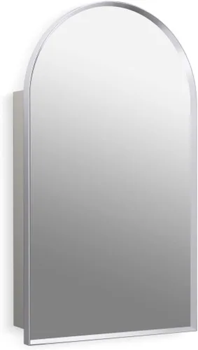Miniatura 37 de Kohler 35573-BNL Verdera® - Espejo de gabinete de medicina enmarcado, diseño cápsula, interior espejado, gabinete de baño, estantes de vidrio