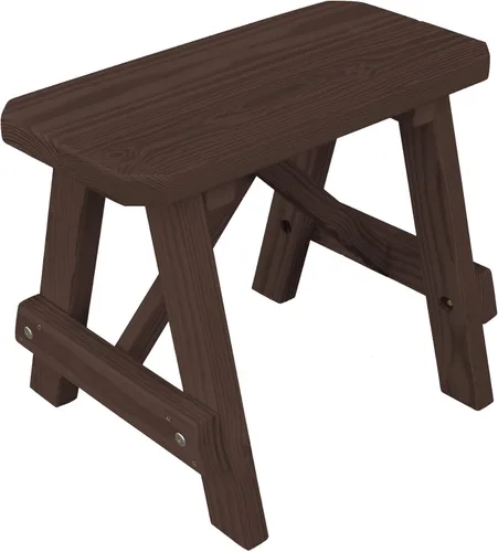 Miniatura 25 de Furniture Barn USA Banco tradicional de pino tratado a presión de 2 pies, tinte de cedro