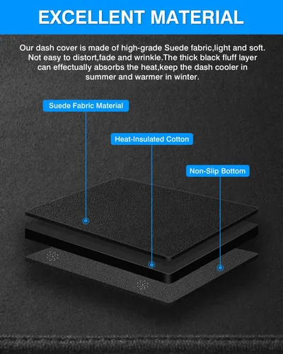 Miniatura 7 de Cartist Ajuste personalizado para alfombrilla de salpicadero Toyota RAV4 2013-2018 Accesorios Funda de salpicadero de ante antideslizante Protector