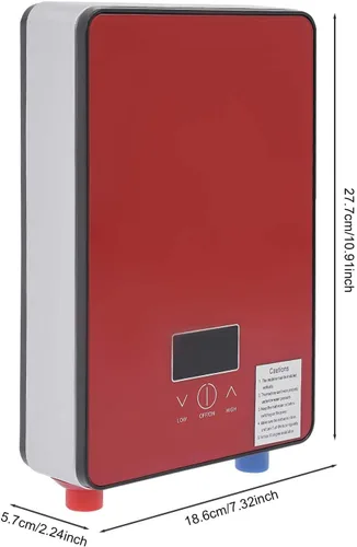 Miniatura 2 de Calentador de agua instantáneo sin tanque de 6500 W, calentador de agua eléctrico para debajo del fregadero con pantalla LED, calor rápido de 3