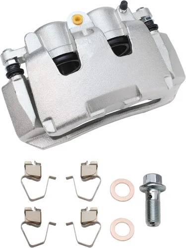 Miniatura 6 de Detroit Axle - Rotores de disco delantero + pinza de freno lateral del pasajero de repuesto para Mitsubishi Raider Dodge Dakota 2005-2008 - Juego