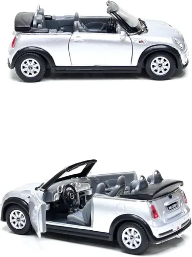 Miniatura 8 de KiNSMART - Mini Cooper S - Coche de juguete modelo de metal fundido a presión de 5 pulgadas, escala 1:28 (bandera británica verde)