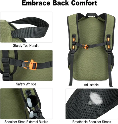 Miniatura 6 de Nerlion - Mochila ligera plegable de 35L para senderismo, mochila de viaje para hombres y mujeres, impermeable, para acampar al aire libre, mochila